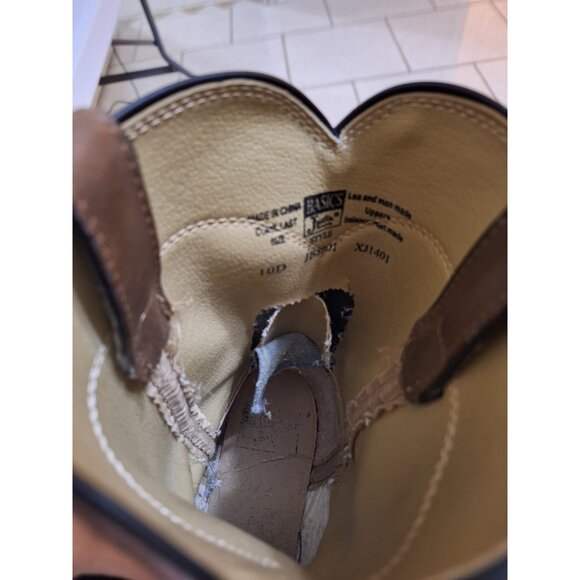 Justin Roper Basics Work Boots JBL3001 Brown Mens Size 10D Cowboy  Round Toe - Picture 7 of 11